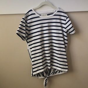 black and white striped top from madewell